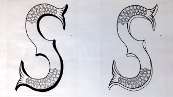 Drawing letter S