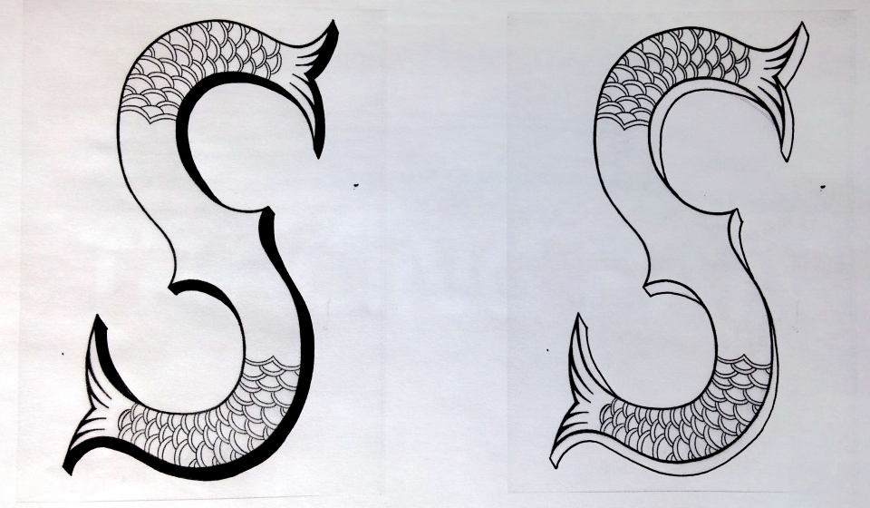 Drawing letter S